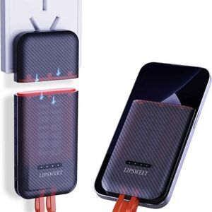 NEW 20w USB C Fast Charging Power Bank, Separates into 2 w/Built-in Cables